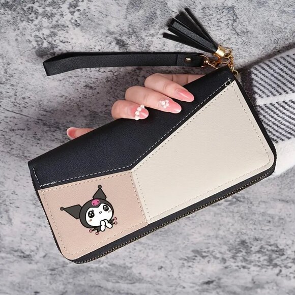 Kuromi Beige Black Design Wallet - Picture 1 of 5